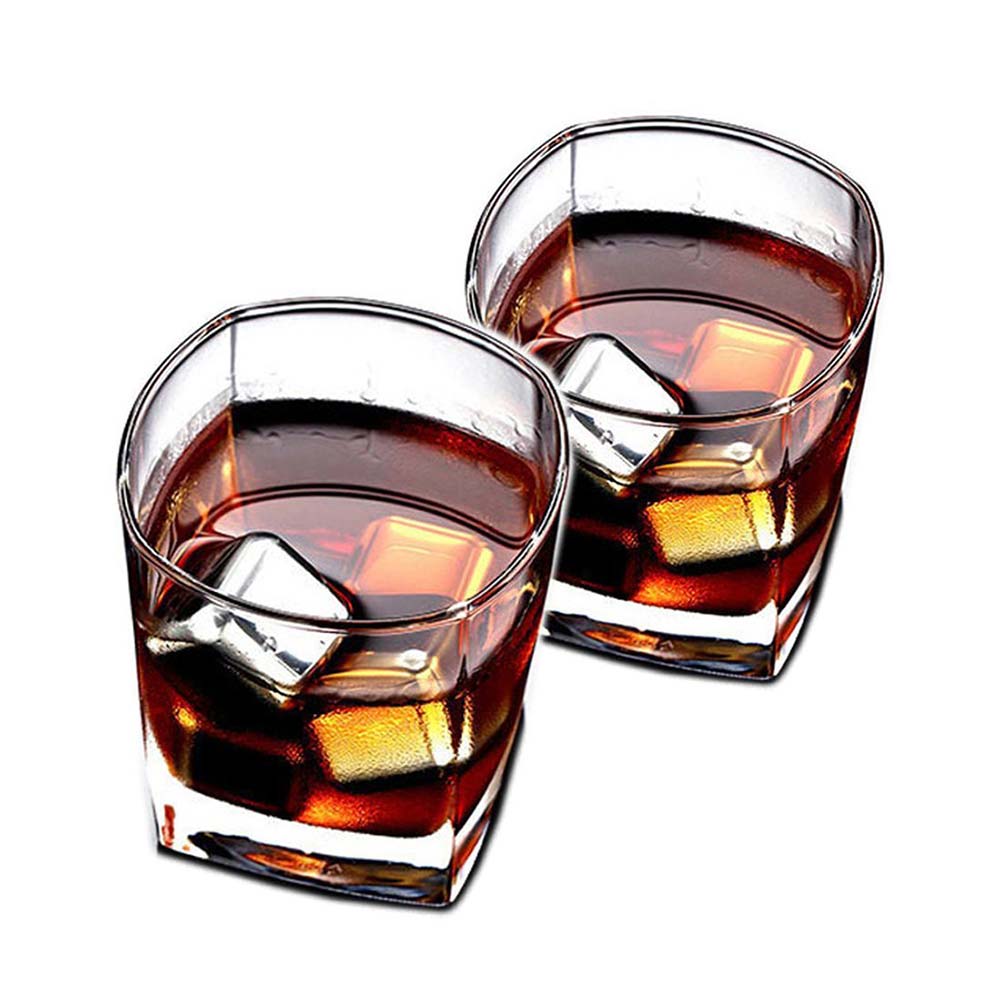 Stainless Steel Gold Ice Cube Set Beer Red Wine Coolers Reusable